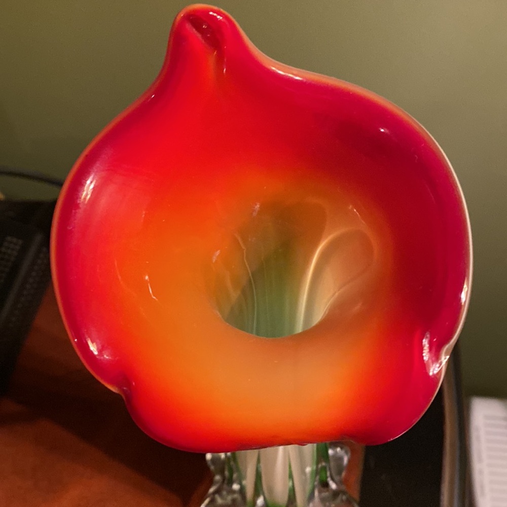 Large Art Glass Jack in the Pulpit vase 12” One of a kind - Picture 5 of 6